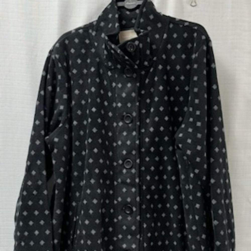 NWOT - Woman Within Fleece Swing Funnel-Neck Coat Plus Size 22/24 or 18/20